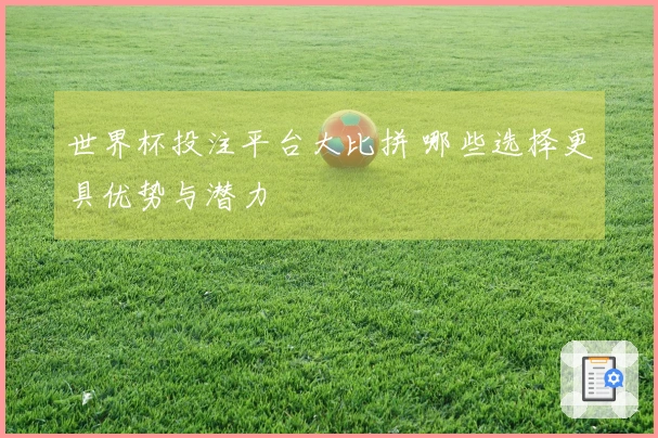 世界杯投注平台大比拼 哪些选择更具优势与潜力