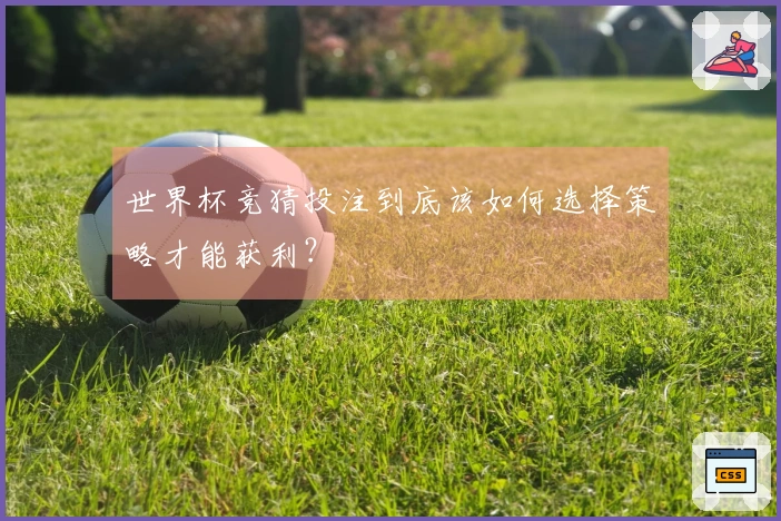 世界杯竞猜投注到底该如何选择策略才能获利?
